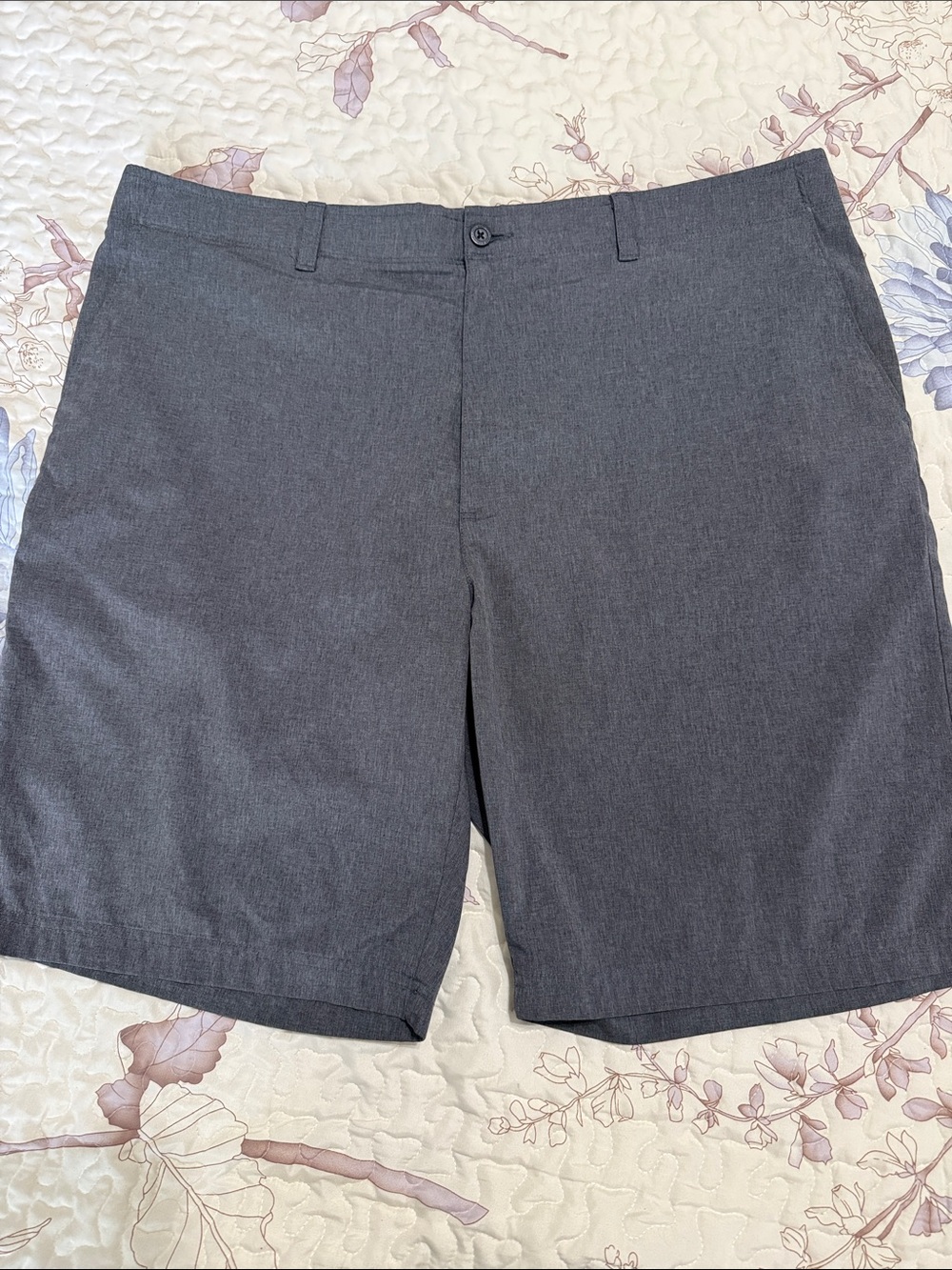 Men's Flat-Front Gray Dress Shorts - Classic Tailored Fit